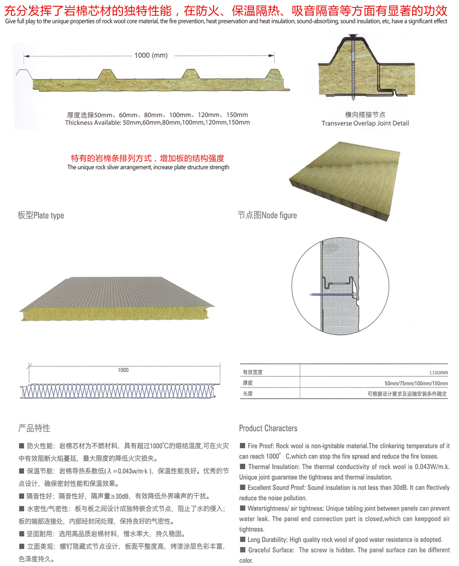 恒達產品-巖棉屋面板與巖棉外墻板